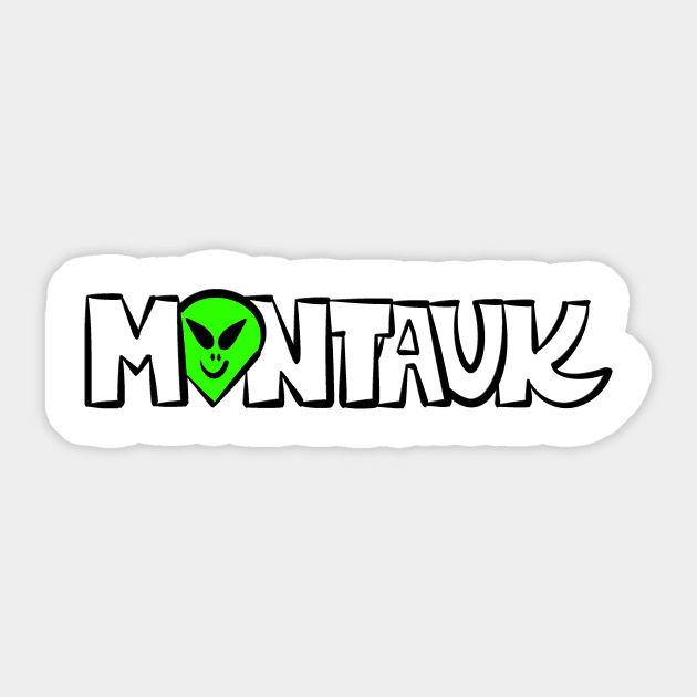 Montauk Aliens: Dark Edition Sticker by Millennial On The Cusp Of X